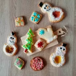 Красочное рождественское печенье с маслом