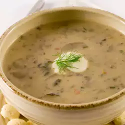 Грибной суп с укропом