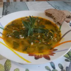 Суп из молодой крапивы с заправкой