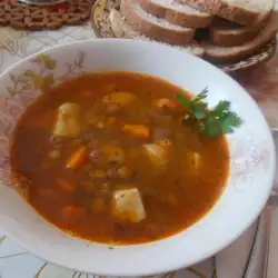 Суп из чечевицы и картофеля