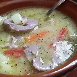 Куриный суп с желудочками