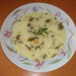 Супа из картофеля и шпината