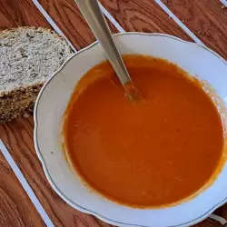 Суп с запеченными сладкими перцами