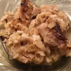 Капуста со свиной грудкой и смальцем