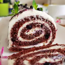 Ролет с черничным вареньем и маскарпоне