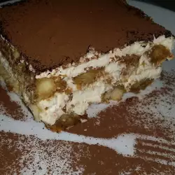 Десерт с маскарпоне и какао порошком