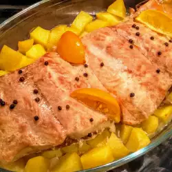 Рыба в духовке с лимонами