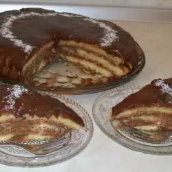 Торт с банами и шоколадной пастой
