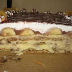 Банановый торт с мукой