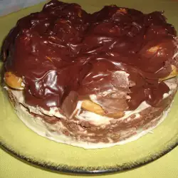 Эклерный торт с шоколадом