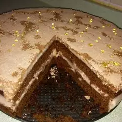 Шоколадный торт с маскарпоне и какао порошком