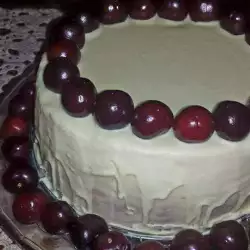 Торт с маскарпоне и черешней