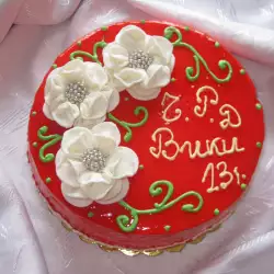 Крученый торт с домашним кремом