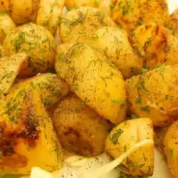 Картофель с имбирем и чесноком