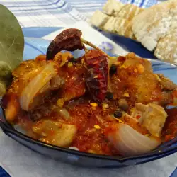 Рагу из телятины с луком