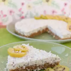 Диетический лимонный торт с творогом