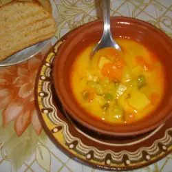 Овощной суп с кабачками