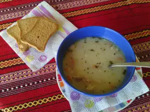 Суп из ягненка с рисом и овощами