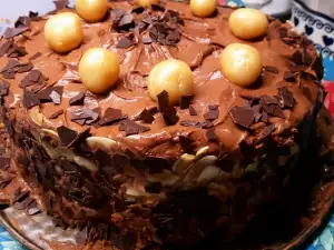 Миндальный торт с шоколадным ганашем