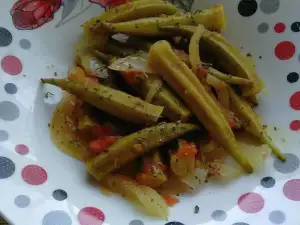 Вкусное рагу из бамии по-гречески