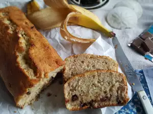Кекс с бананами и шоколадом
