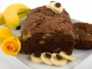 Шоколадный кекс с бананом