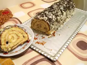Вкусный банановый рулет