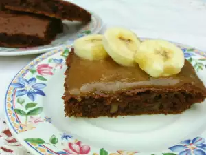 Банановый веганский брауни с тахини