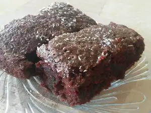 Быстрый веганский какао пирог