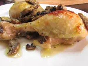 Быстрая курица с грибами