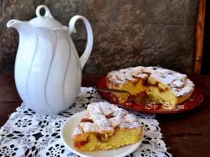 Безглютеновый масляный пай с конфитюром из персиков