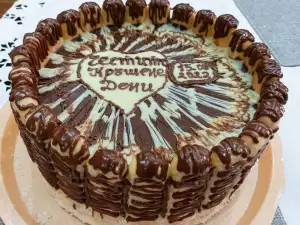 Праздничный торт из печенья дамские пальчики