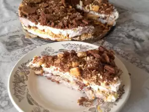 Торт из печенья со сливочным сыром и сметаной