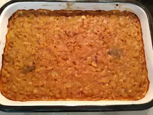 Квашеная капуста с фасолью в духовке