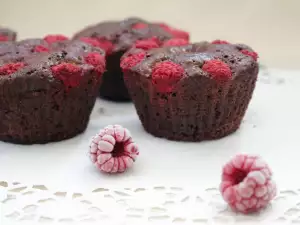 Малиновые брауни кексики