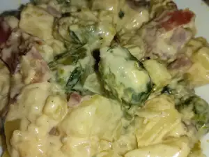 Брюссельская капуста с картофелем и сливками