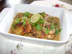 Куриные бедрышки без костей с чесноком и лаймом