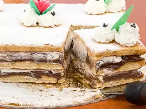 Винтажный торт из печенья