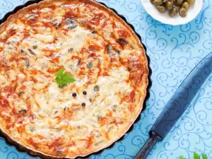 Пирог с курицей и грибами