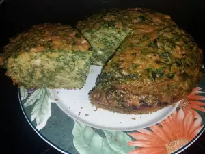 Кукурузный кекс со шпинатом