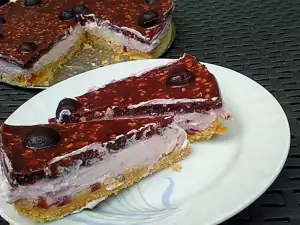 Творожный чизкейк с черешней