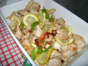 Куриное филе с чесноком Лимончелло