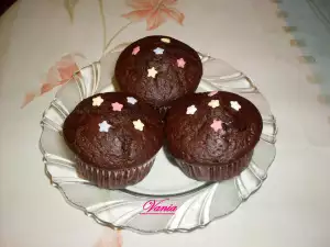 Маффины с шоколадной пастой