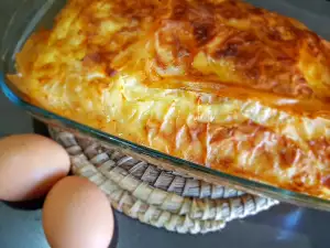 Пышная баница с брынзой и творогом