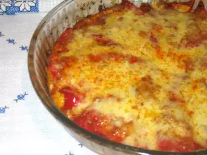 Запеченные перцы с брынзой и сыром