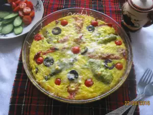 Перцы, запеченные с брынзой и сыром