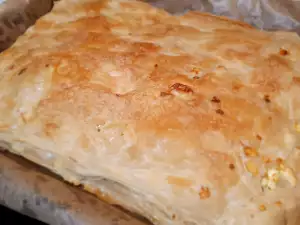 Деревенская квадратная баница