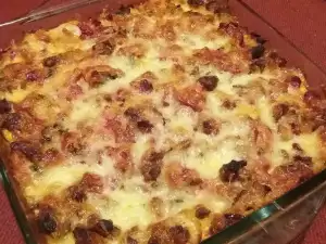 Дитали с фаршем и печеным перцем