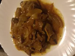 Свиная печень по-охотничьи