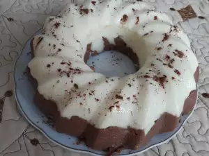 Двухцветный кекс без выпечки